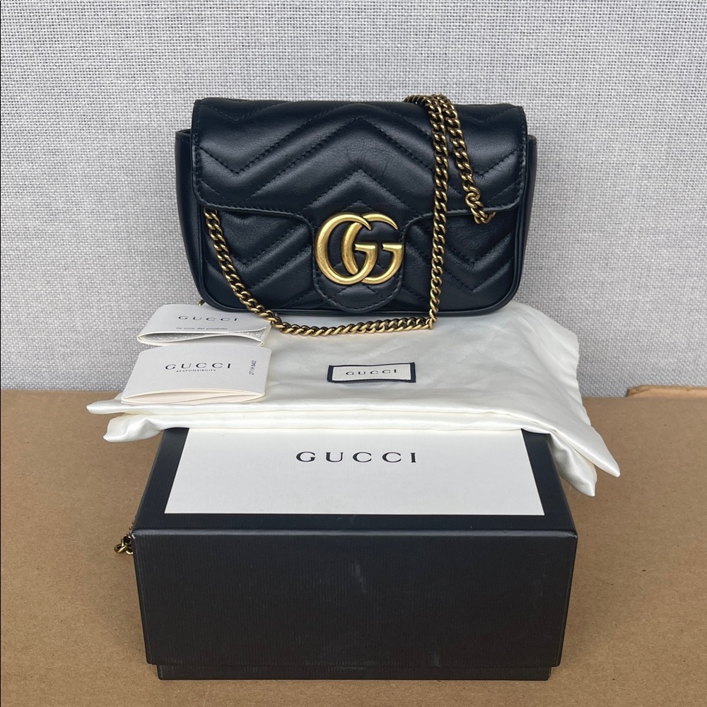 Gucci GC Marmont Mini Quilted Leather Bag